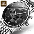 Men Luxury Watch OLEVS Brand Quartz Fashion Business WristWatch OEM with Steel Band Chronograph Waterproof Watches Men Wrist